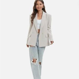 TRNY Women’s Oversized Double-Breasted Blazer Jacket Size L
